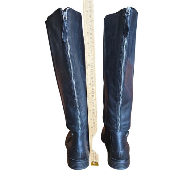 NEW Franco Sarto Women Black Leather Tahini Knee High Riding Boot 9.5 Equestrian - Picture 7 of 12